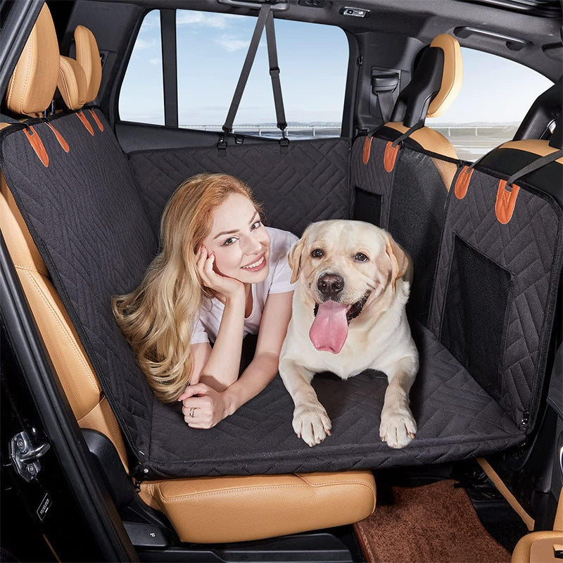 Pet Car Mat for Rear Seats with Hard Board Bottom