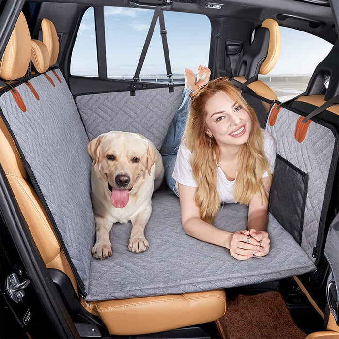 Pet Car Mat for Rear Seats with Hard Board Bottom