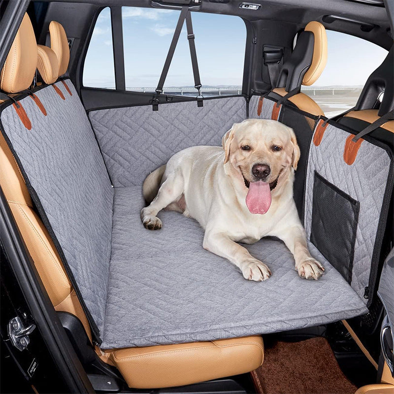 Pet Car Mat for Rear Seats with Hard Board Bottom