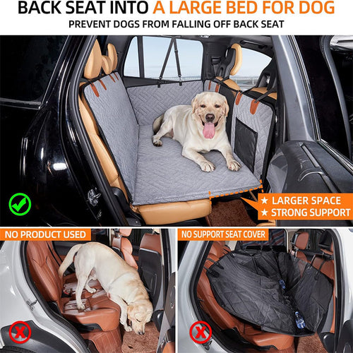 Pet Car Mat for Rear Seats with Hard Board Bottom